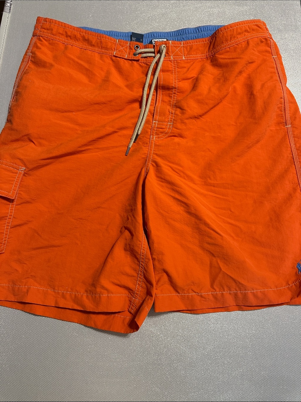 Ralph Lauren Orange board Shorts with Blue Logo